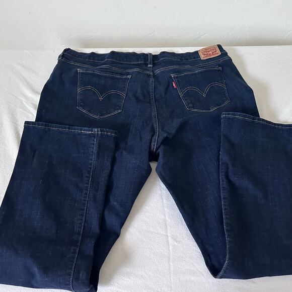 LEVI’S Classic Boot Cut Jeans Womens Size 22 Dark Denim Stretch Mid Rise 31” Ins - Picture 5 of 5